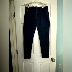 Dark blue Banana Republic skinny jeans.